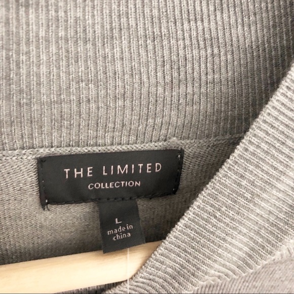 The Limited Mock Neck Ruffle Layer Hem Sweater {L} - Picture 3 of 8